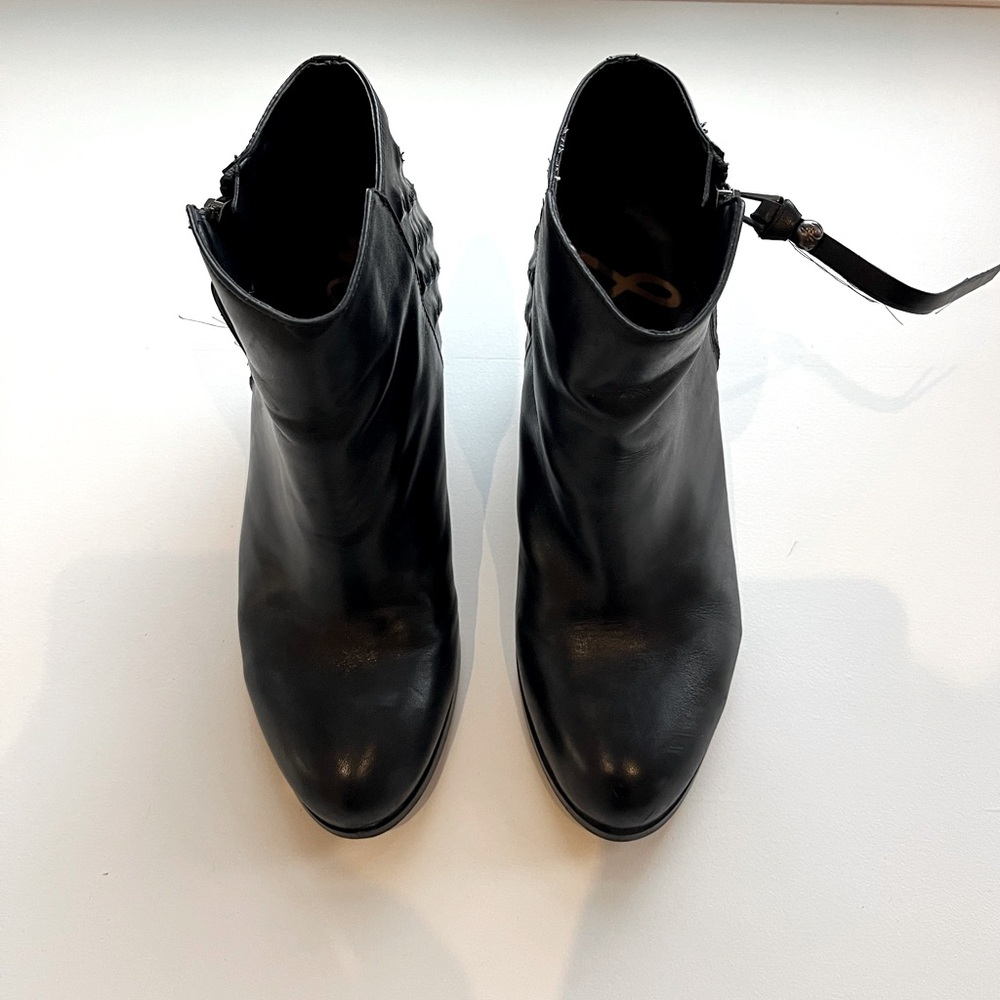 🏡Sam Edelman Black Leather Ankle Boots
